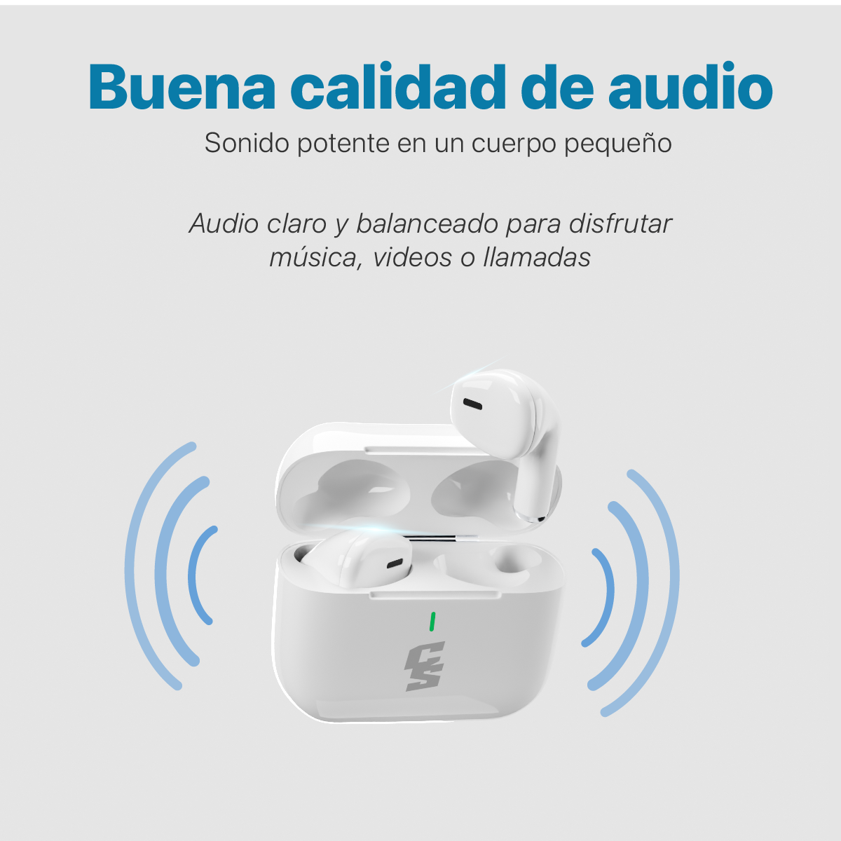 AUDIFONOS INALAMBRICOS CYBERSHOP NEGRO MDL-INPOD4