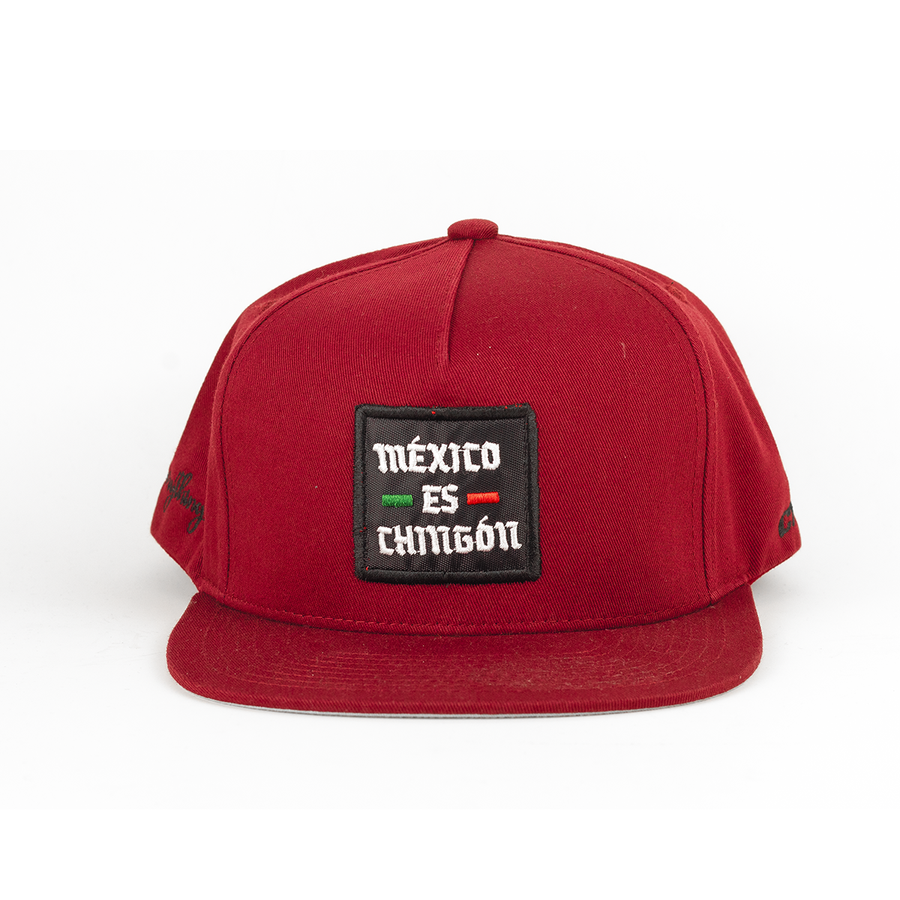 Gorra Snapback Square Patch México Es Chingón Roja