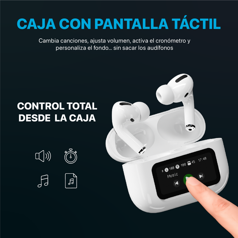 AUDIFONOS INALAMBRICOS TOUCH ANC+ENC CYBERSHOP BLANCO