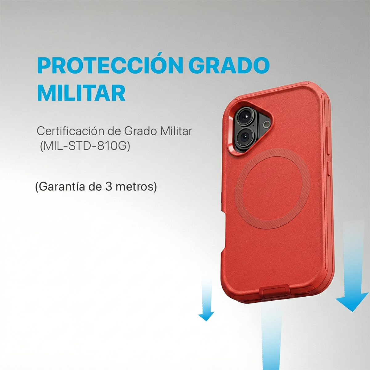 FUNDA ADVENTURE MAGSAFGFE IPHONE 16 ROJO