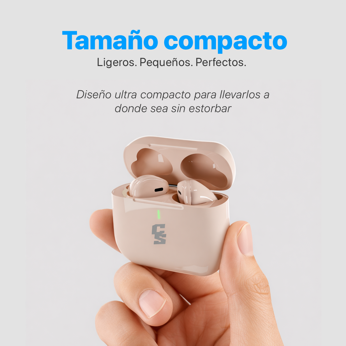 AUDIFONOS INALAMBRICOS CYBERSHOP BLANCO MDL-INPOD4