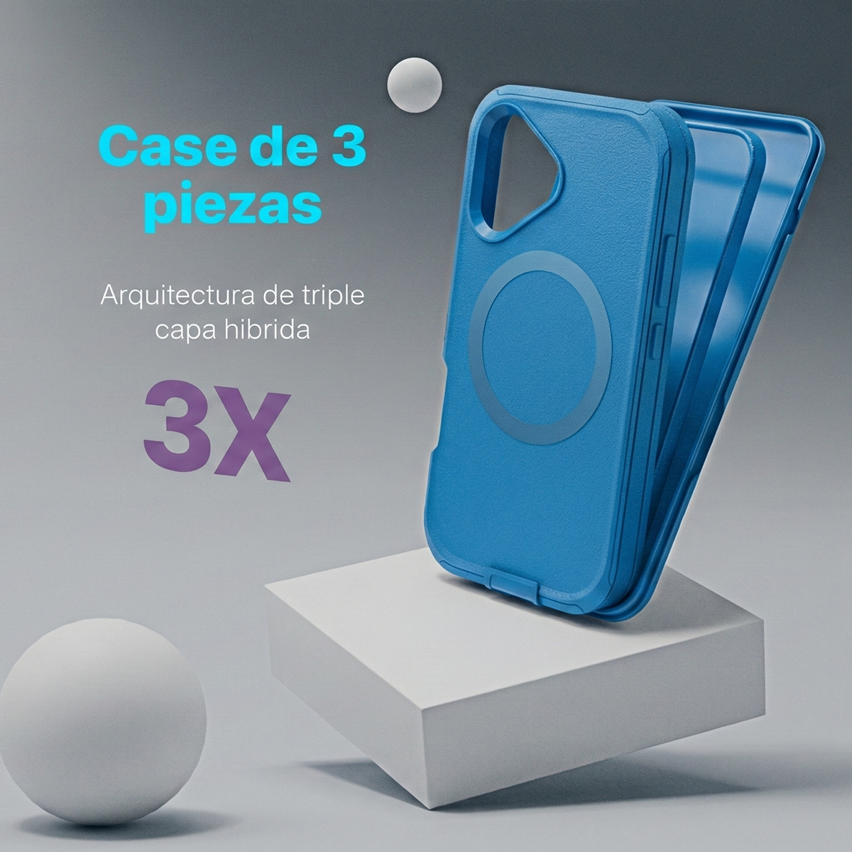 FUNDA ADVENTURE MAGSAFGFE IPHONE 17 AZUL
