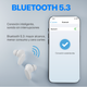AUDIFONOS INALAMBRICOS CYBERSHOP BLUETOOTH BLANCO MDL-INPOD3 - Miniatura