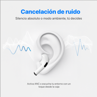 AUDIFONOS INALAMBRICOS TOUCH ANC+ENC CYBERSHOP BLANCO