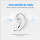 AUDIFONOS INALAMBRICOS TOUCH ANC+ENC CYBERSHOP BLANCO - Miniatura