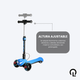 SCOOTER KIDS A3 PRO 60W MOTOR AZUL - Miniatura