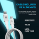 CARGADOR TURBO 77W GAN PRO + CABLE: 2 TIPO-C + 1 USB - Miniatura