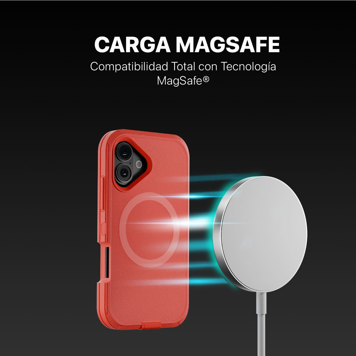 FUNDA ADVENTURE MAGSAFGFE IPHONE 16 ROJO