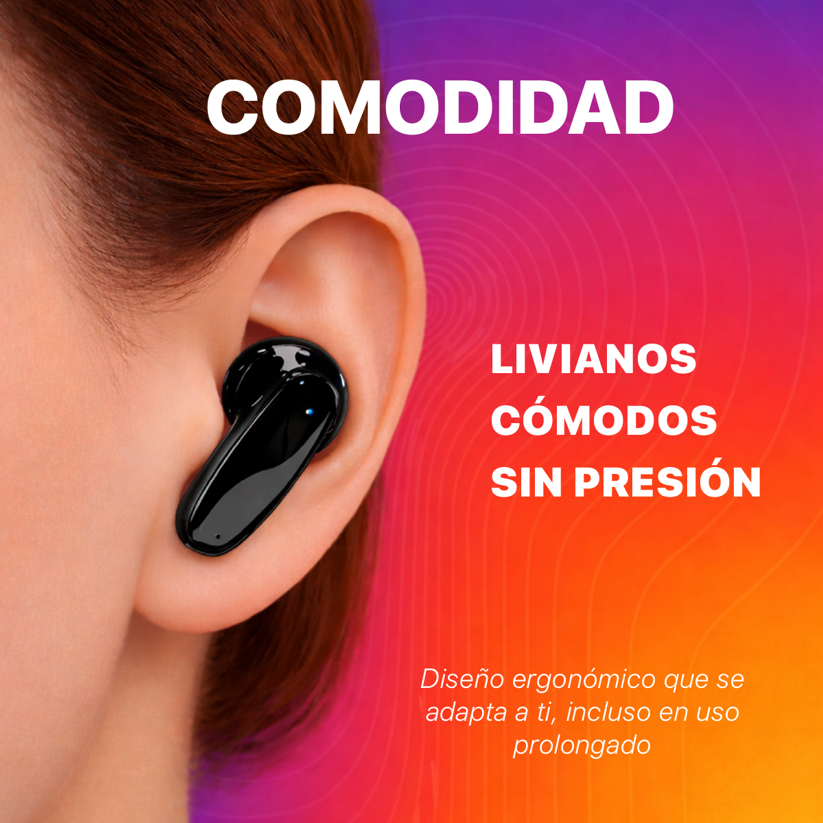 AUDIFONOS INALAMBRICOS CYBERSHOP BLUETOOTH NEGRO MDL-INPOD3