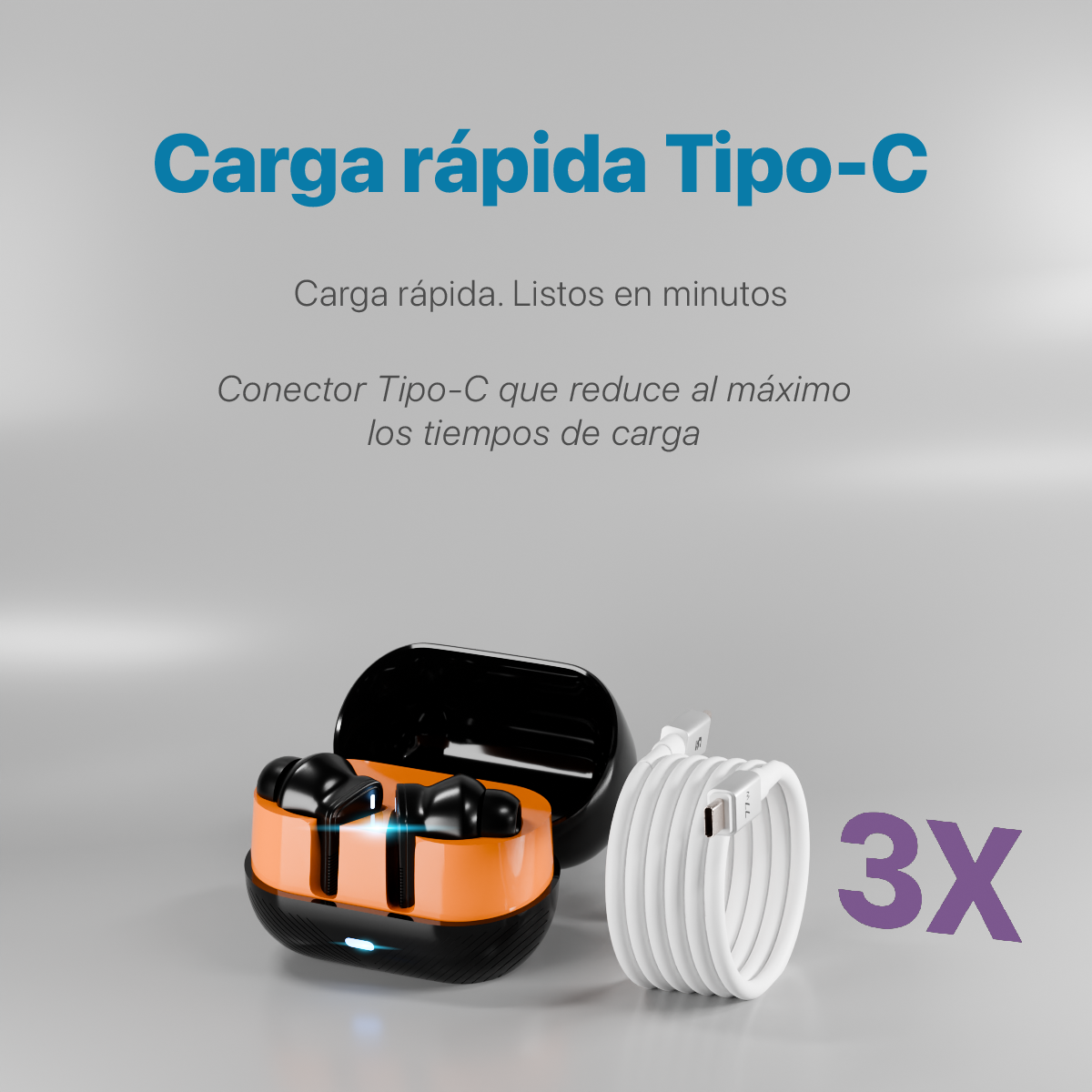 AUDIFONOS INALAMBRICOS CYBERSHOP NEGRO MDL-INPOD5 PREMIUM