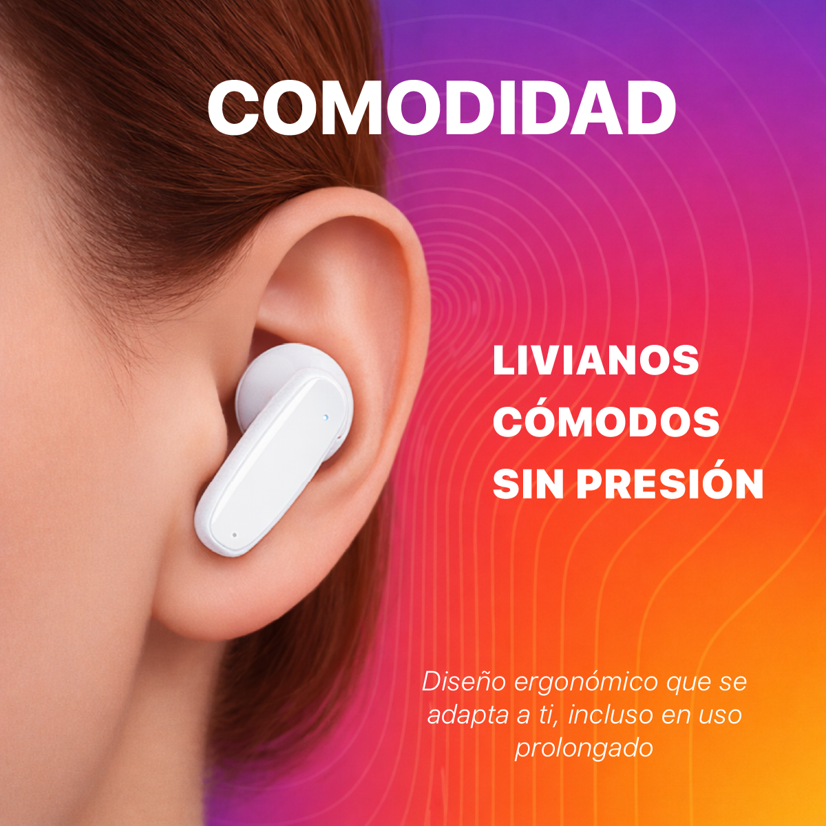 AUDIFONOS INALAMBRICOS CYBERSHOP BLUETOOTH BLANCO MDL-INPOD3