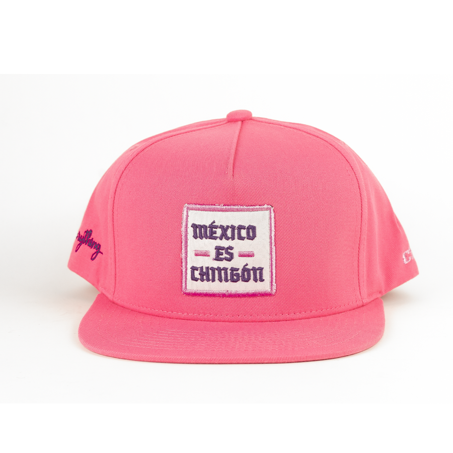 Gorra Snapback México Es Chingón Rosa