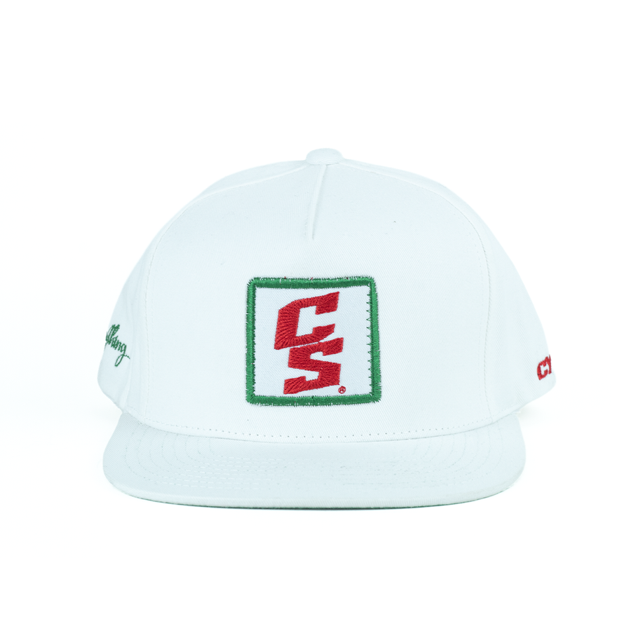 Gorra Snapback Square Patch Blanca CS Edición Tricolor