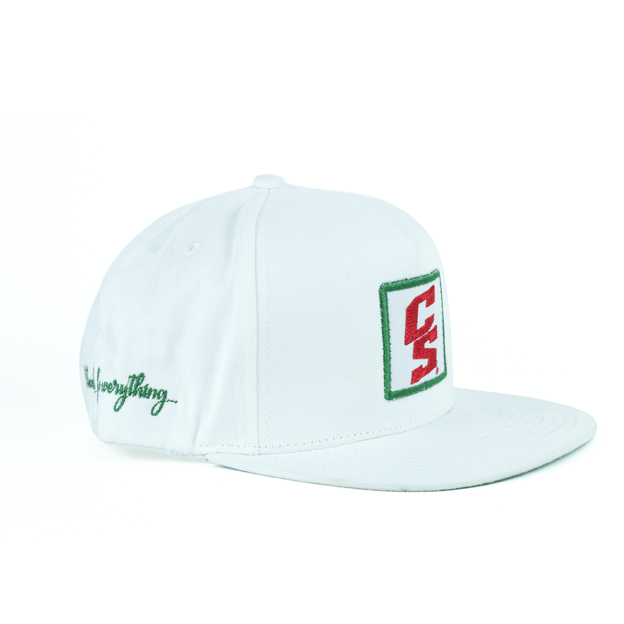 Gorra Snapback Square Patch Blanca CS Edición Tricolor