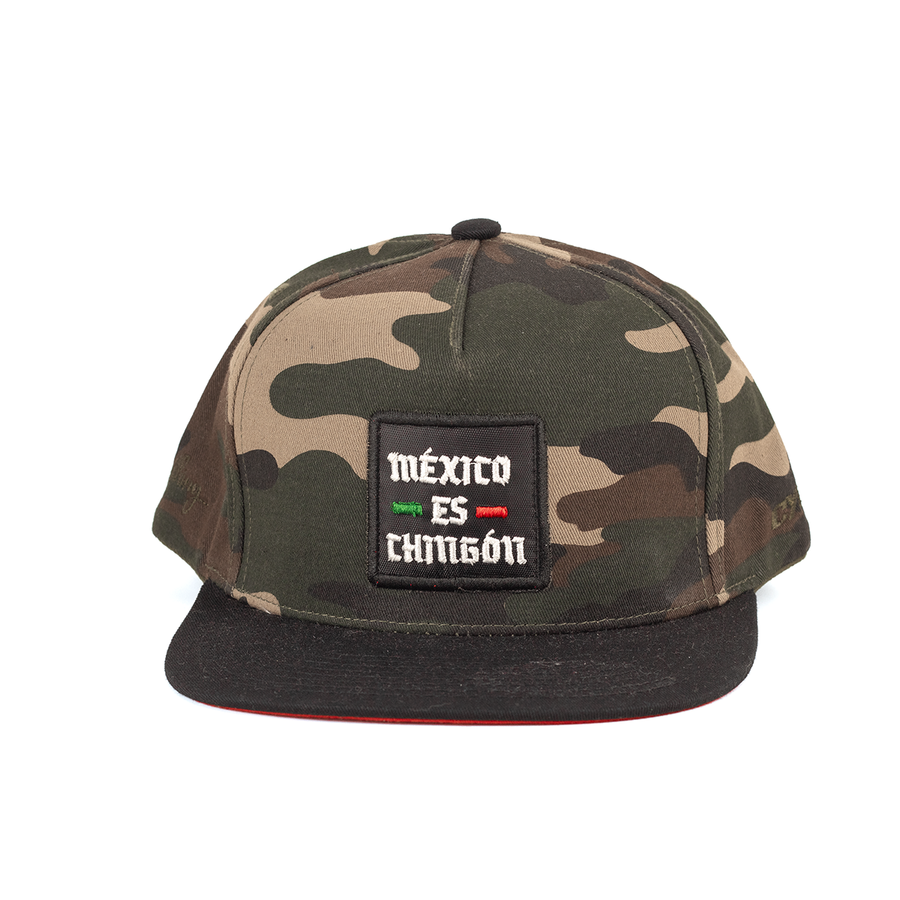 Gorra Snapback Square Patch México Es Chingón Camuflaje