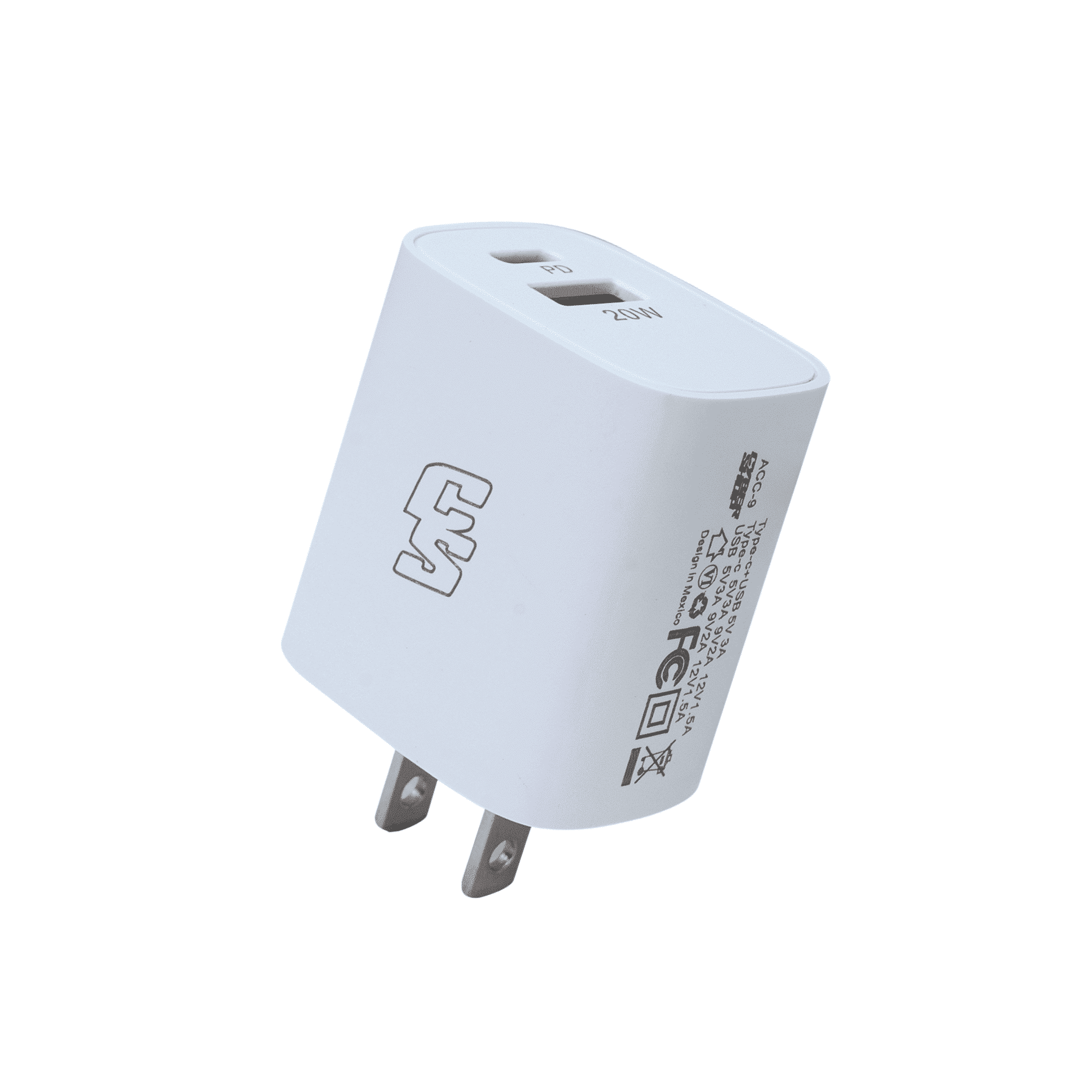 CUBO 20W TIPO-C & USB 3.1A QUICKCHARGER CS