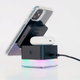 BASE DE CARGA 3 EN 1 CUBO RGB UNIVERSAL CYBERSHOP 15W NEGROA - Miniatura