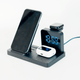 BASE DE CARGA 4 EN 1 WATCH/EARBUDS/PHONE/CLOCK NEGRO - Miniatura