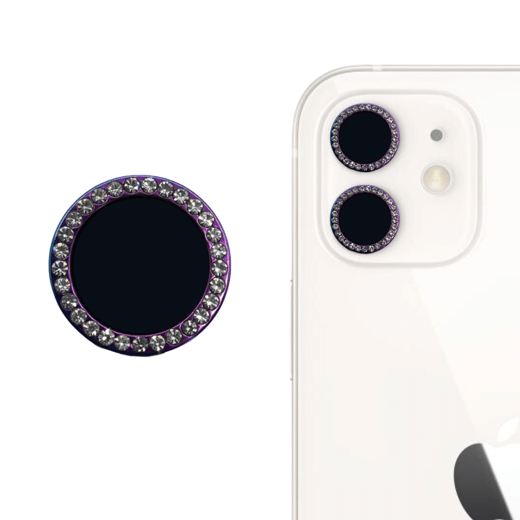 PROTECTOR DIAMANTE-2 CAMARA IND IPHONE 14 PRO MORADO
