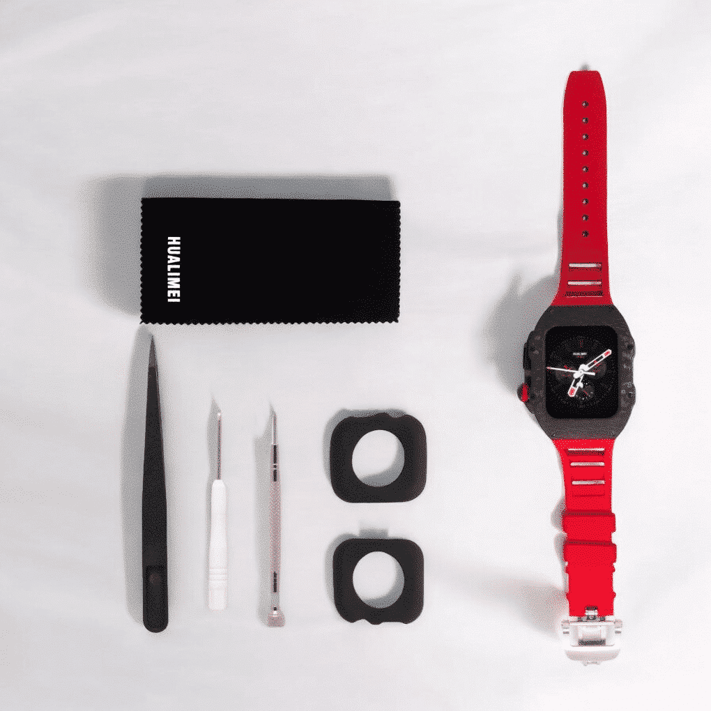 EXTENSIBLE SILICON HUBLOT ROJO 49MM APPLEWATCH
