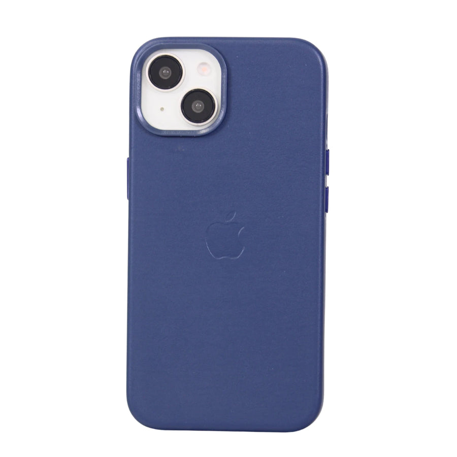 FUNDA CUERO MAGSAFE IPHONE 14 AZUL