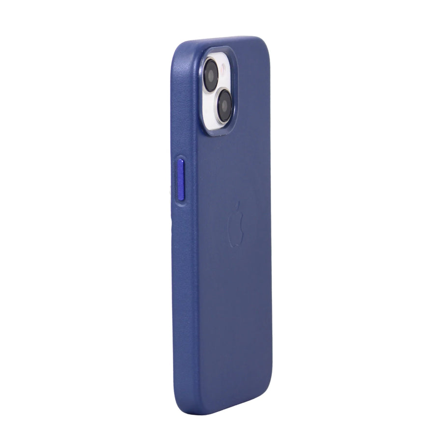 FUNDA CUERO MAGSAFE IPHONE 14 AZUL