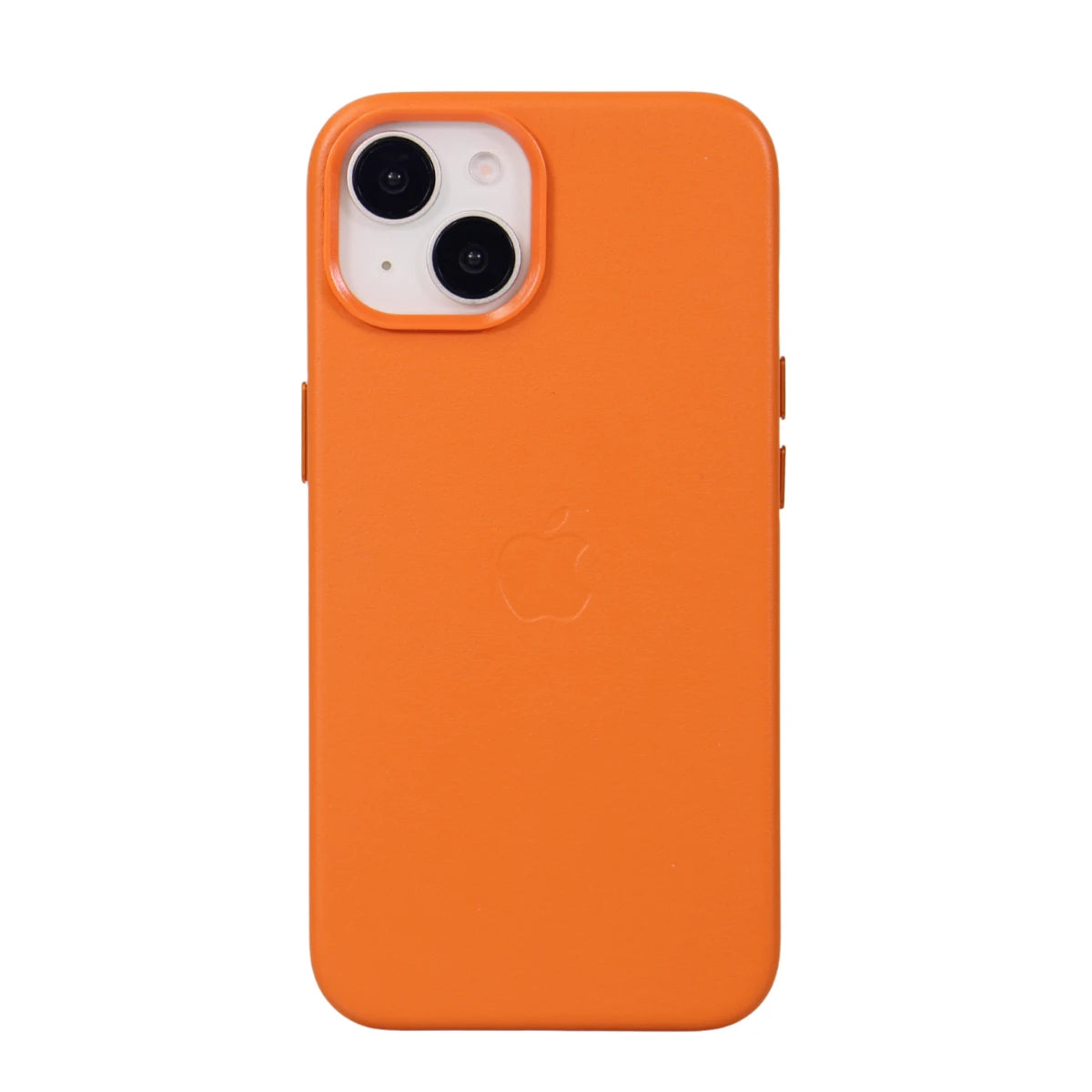 FUNDA CUERO-3 MAGSAFE IPHONE 14 NARANJA