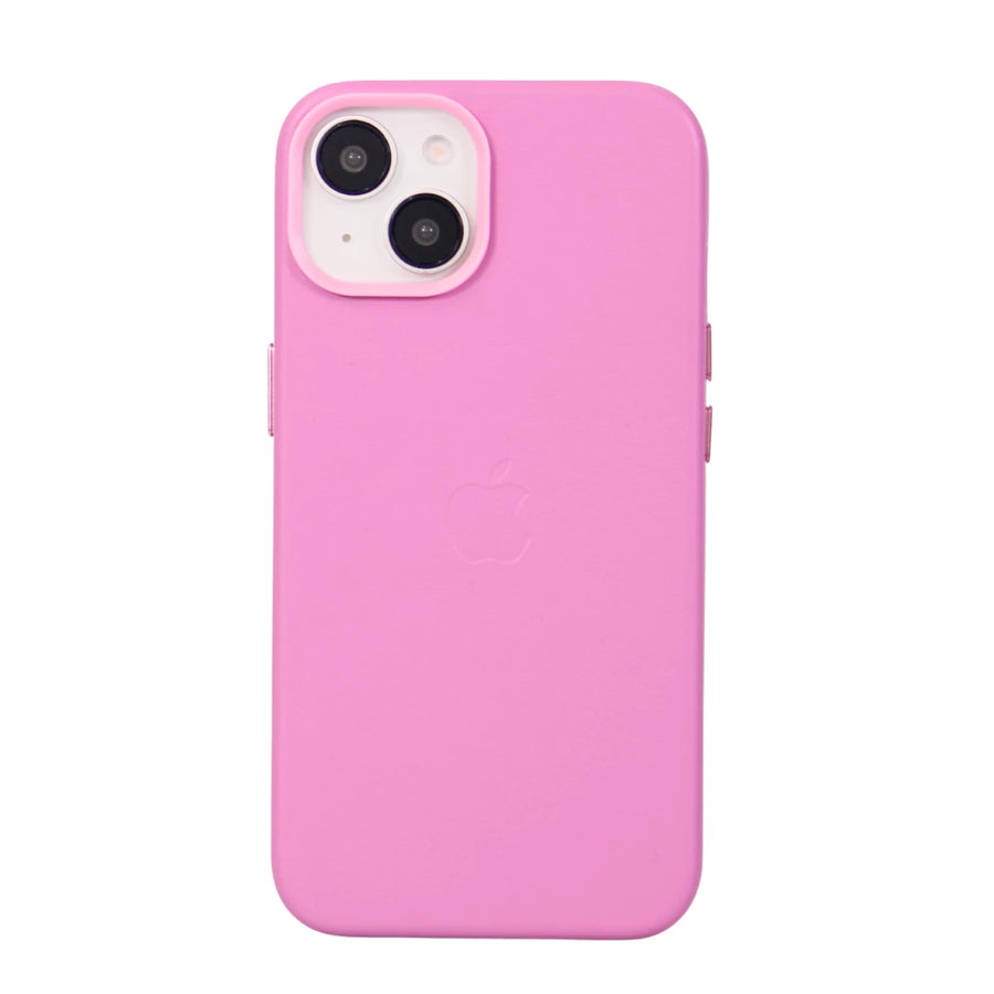 FUNDA CUERO-3 MAGSAFE IPHONE 14 ROSA