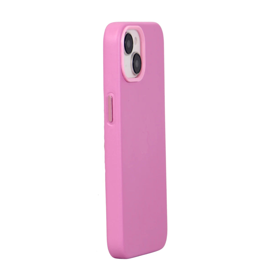 FUNDA CUERO-3 MAGSAFE IPHONE 14 ROSA