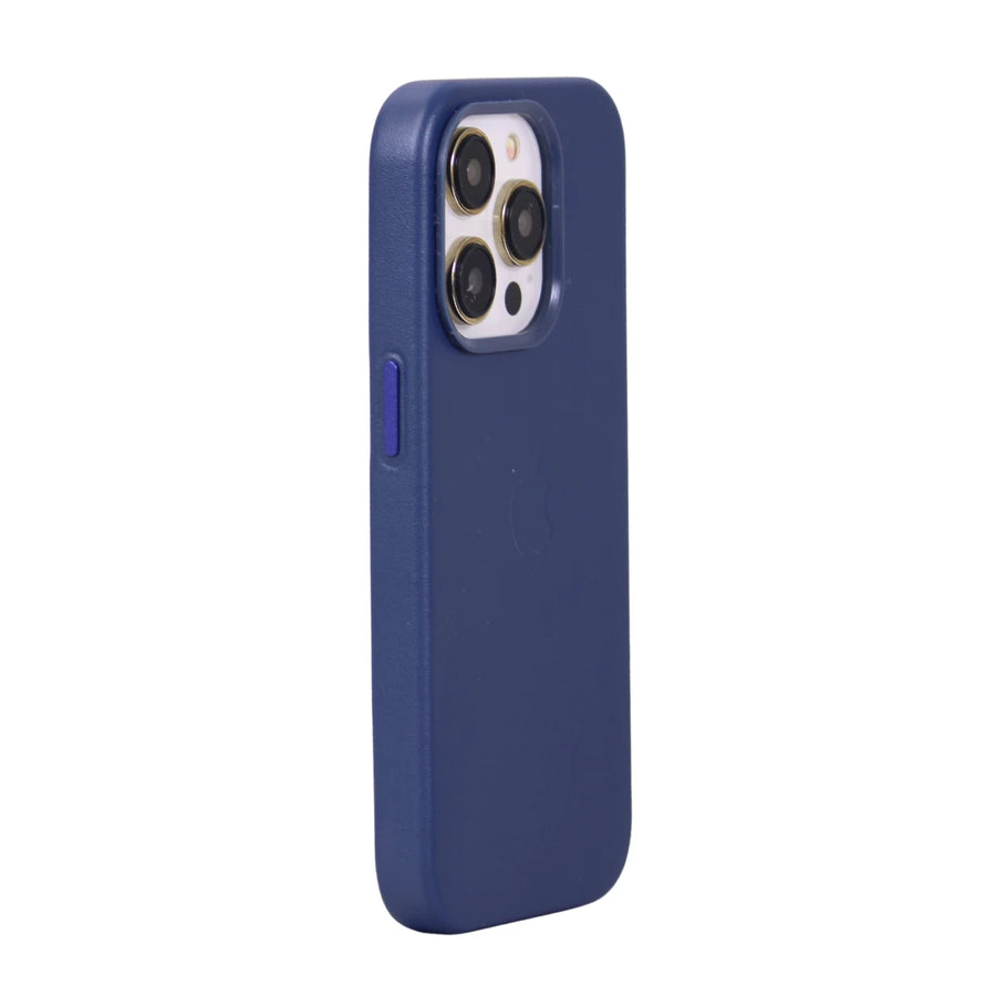 FUNDA CUERO-3 MAGSAFE IPHONE 14 PRO AZUL