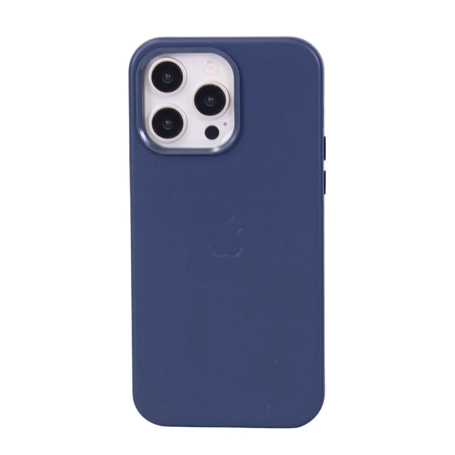 FUNDA CUERO MAGSAFE IPHONE 14 PRO MAX AZUL