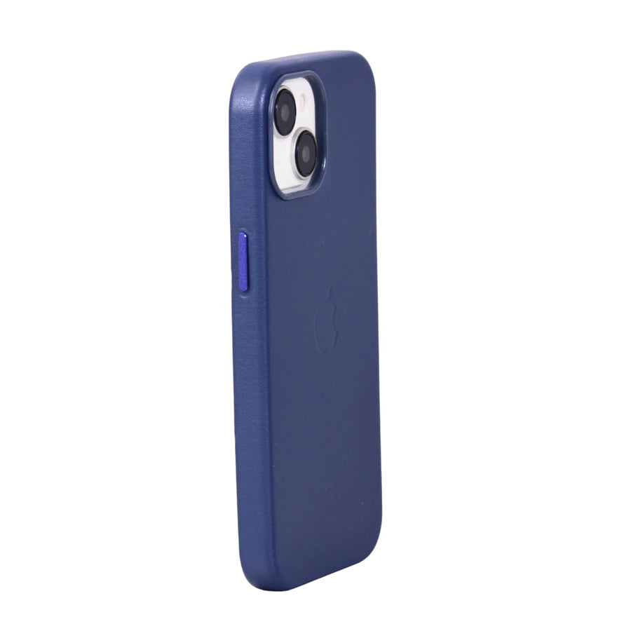 FUNDA CUERO MAGSAFE IPHONE 15 AZUL