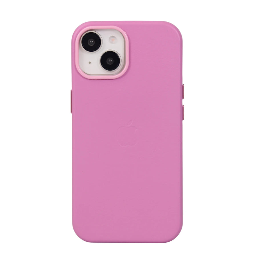 FUNDA CUERO-3 MAGSAFE IPHONE 15 ROSA
