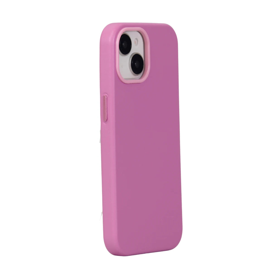 FUNDA CUERO-3 MAGSAFE IPHONE 15 ROSA