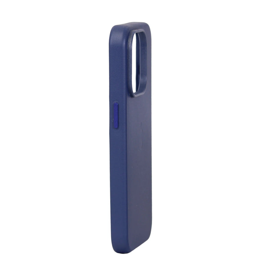 FUNDA CUERO MAGSAFE IPHONE 15 PRO AZUL