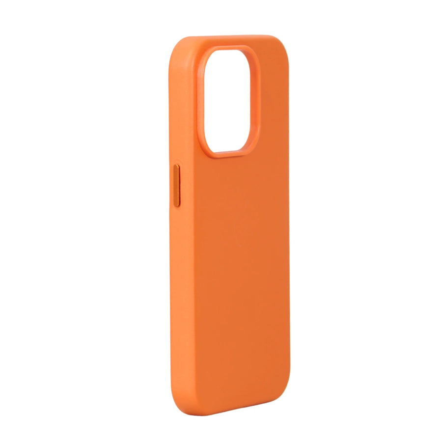 FUNDA CUERO-3 MAGSAFE IPHONE 15 PRO NARANJA