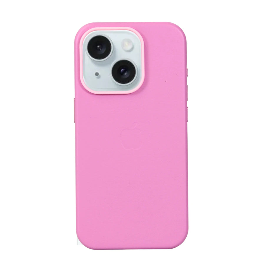 FUNDA CUERO-3 MAGSAFE IPHONE 15 PRO ROSA