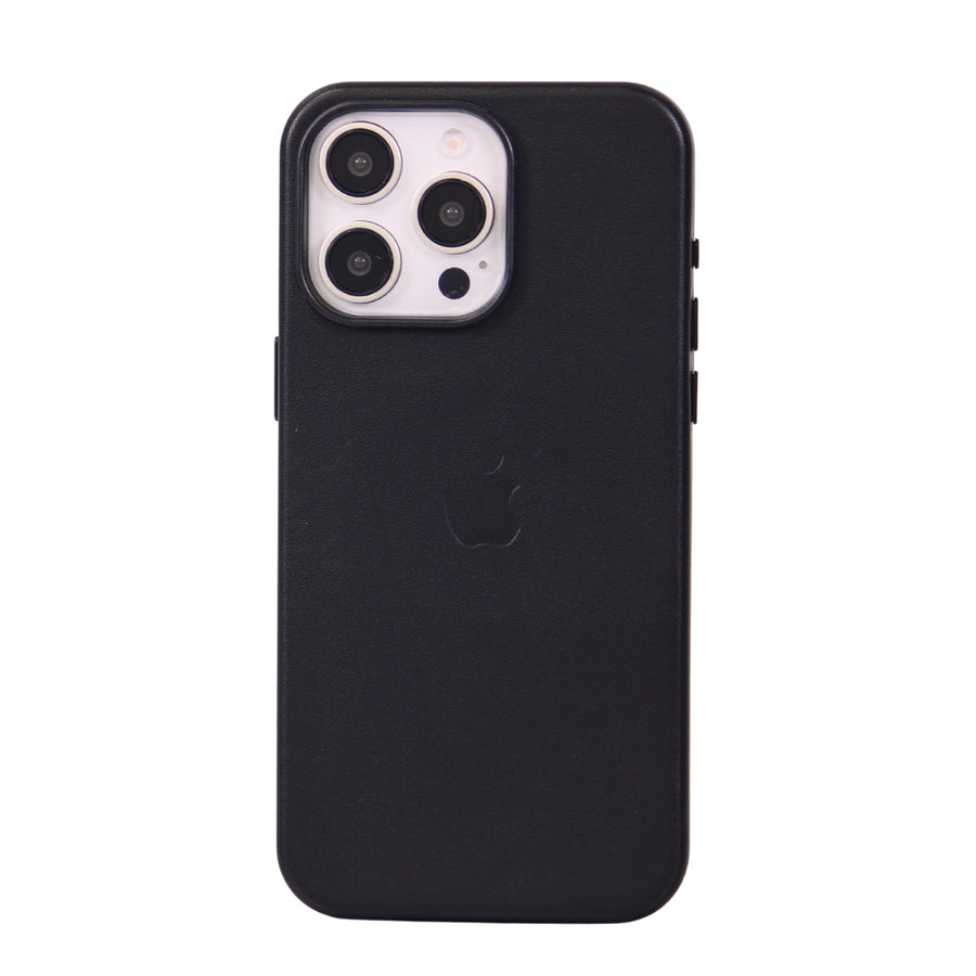 FUNDA CUERO-3 MAGSAFE IPHONE 15 PRO MAX NEGRO