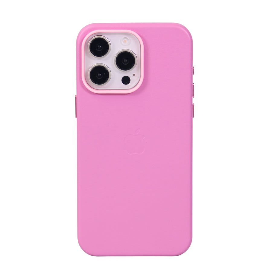 FUNDA CUERO-3 MAGSAFE IPHONE 15 PRO MAX ROSA