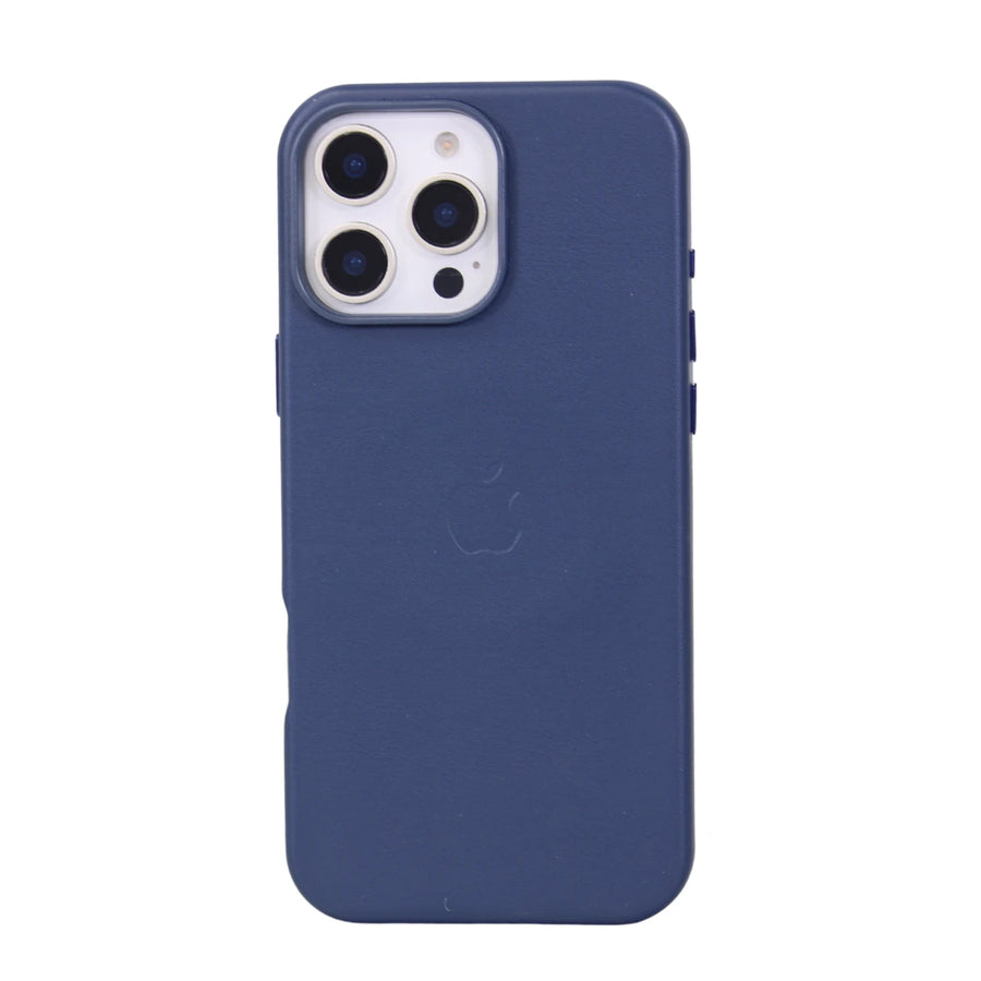 FUNDA CUERO-3 MAGSAFE IPHONE 16 PRO MAX AZUL