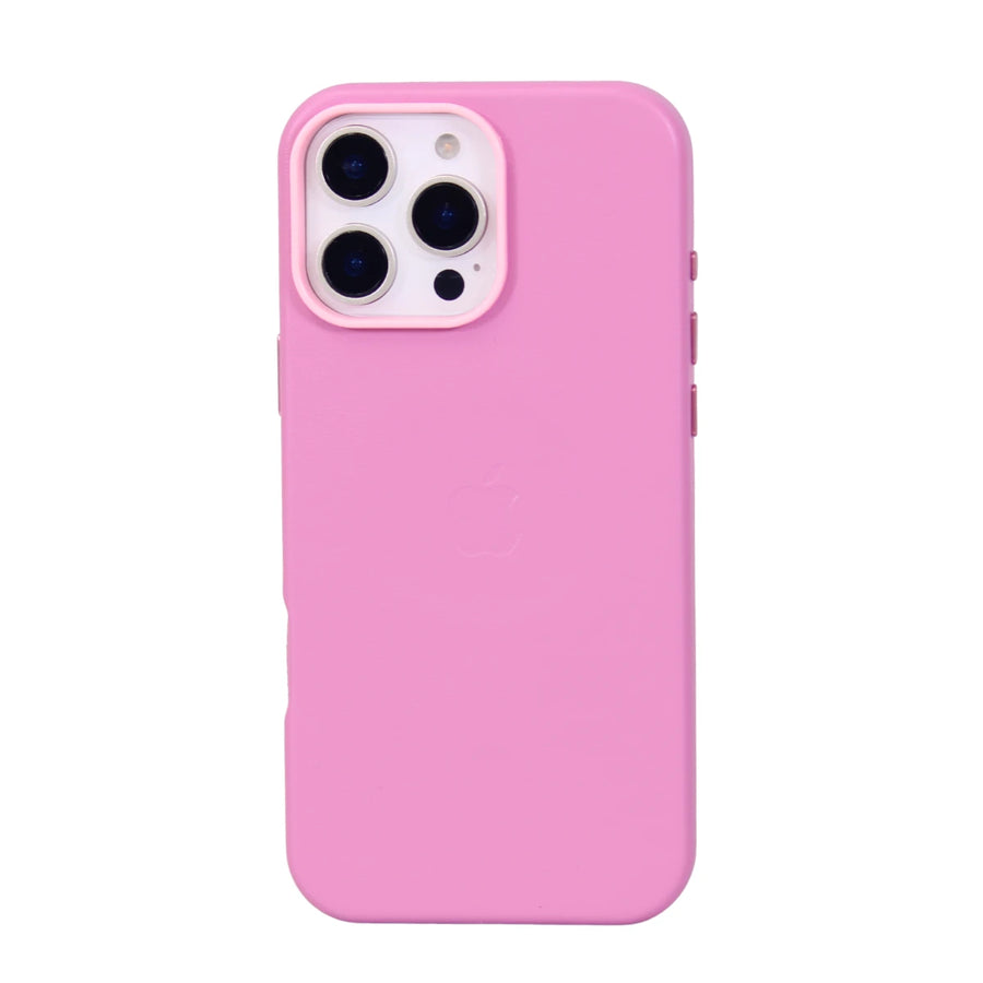 FUNDA CUERO-3 MAGSAFE IPHONE 16 PRO MAX ROSA