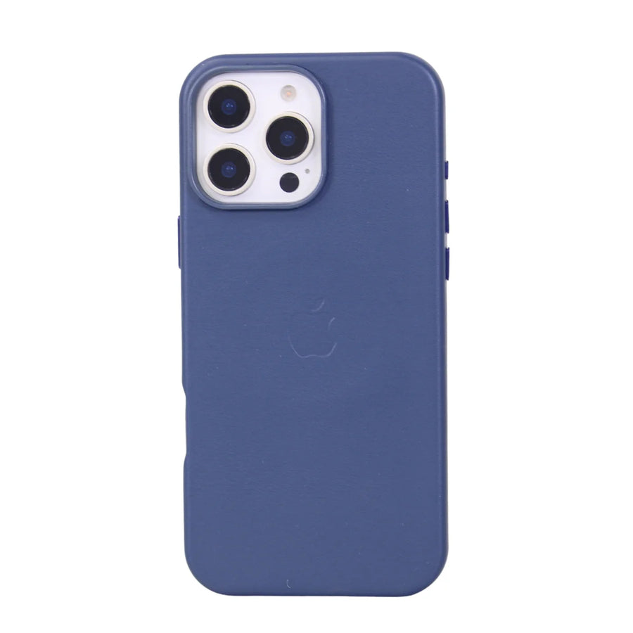 FUNDA CUERO MAGSAFE IPHONE 16 PRO AZUL