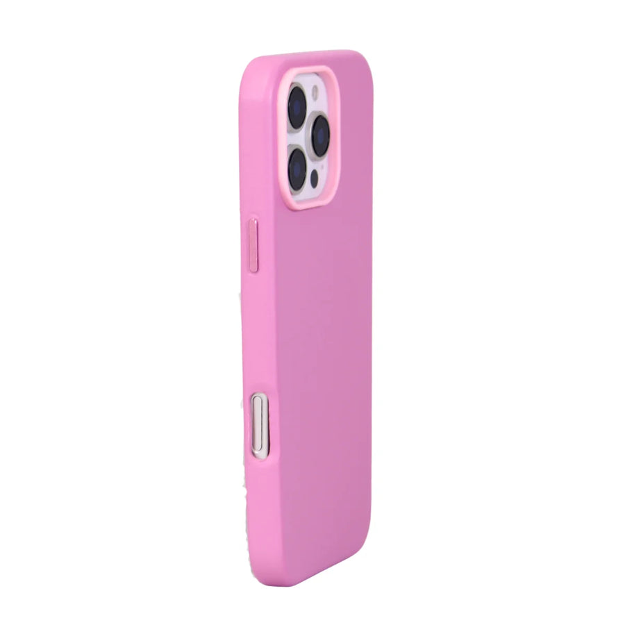 FUNDA CUERO-3 MAGSAFE IPHONE 16 PRO ROSA