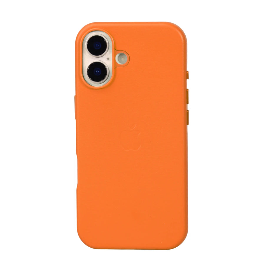 FUNDA CUERO-3 MAGSAFE IPHONE 17 NARANJA