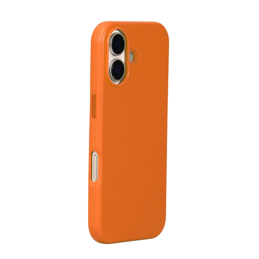 FUNDA CUERO-3 MAGSAFE IPHONE 17 NARANJA