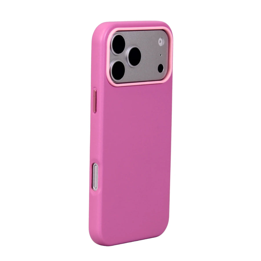 FUNDA CUERO-3 MAGSAFE IPHONE 17 PRO MAX ROSA