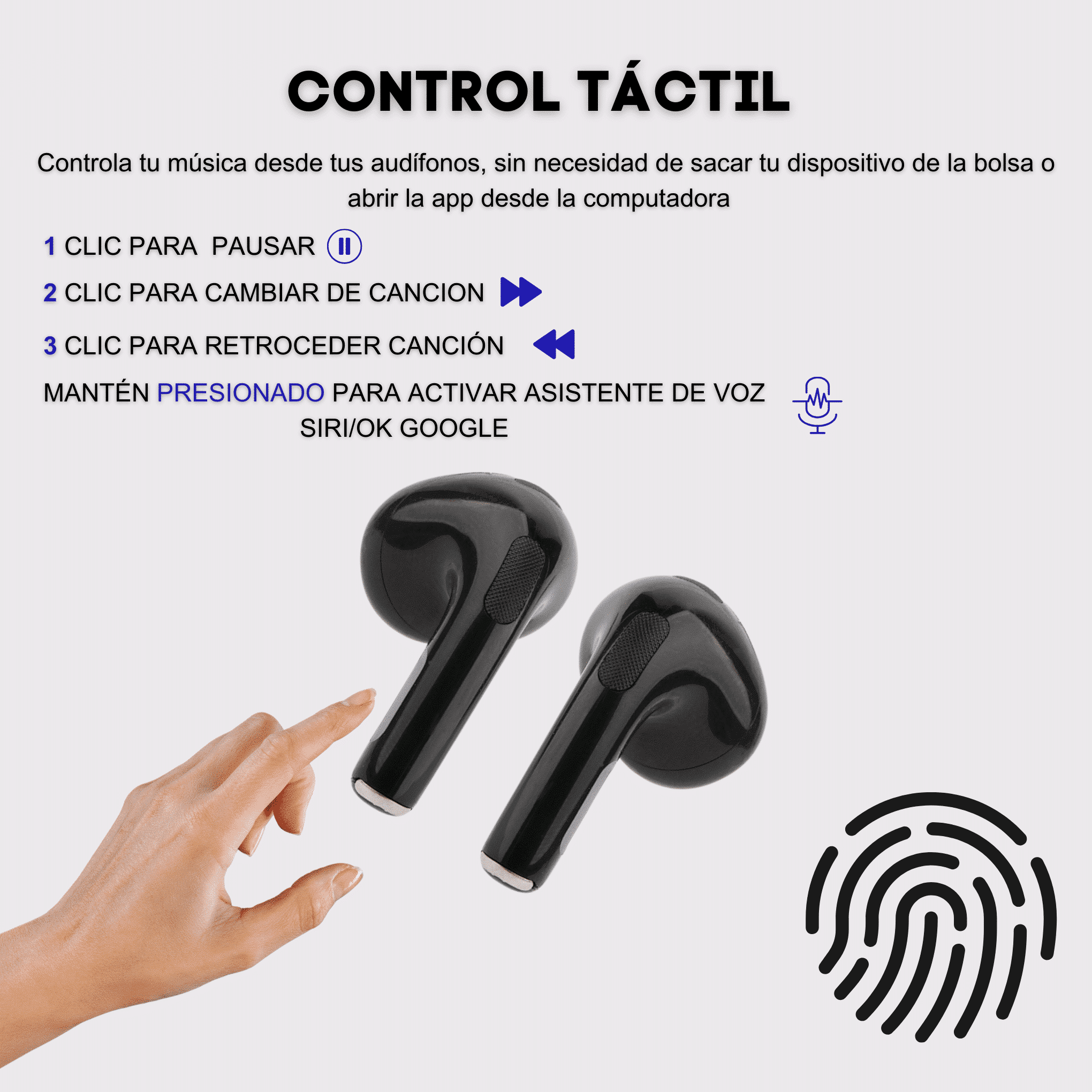 AUDIFONOS CYBERSHOP INPOD2 NEGRO PLANET DESIGN