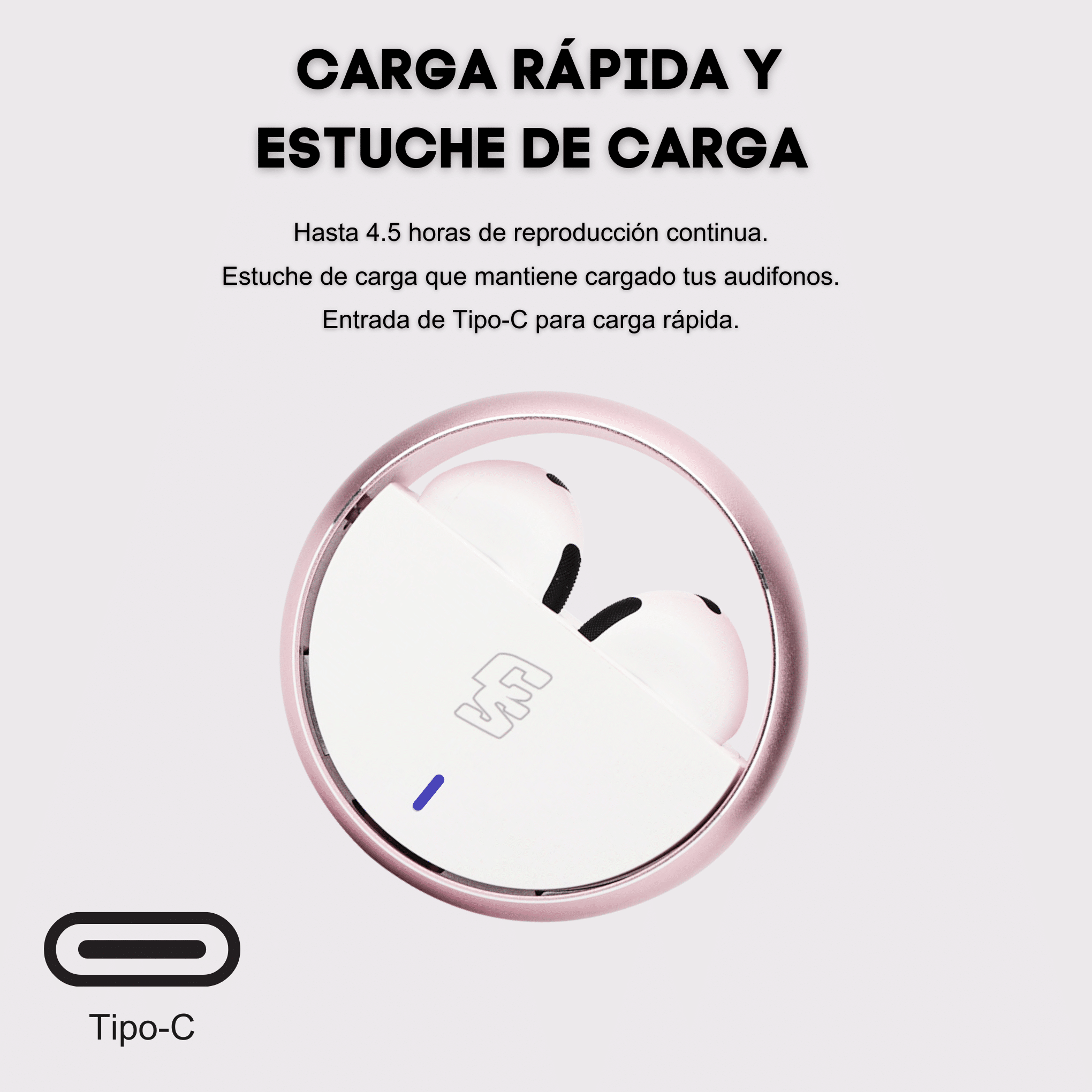 AUDIFONOS CYBERSHOP INPOD2 ROSA PLANET DESIGN features