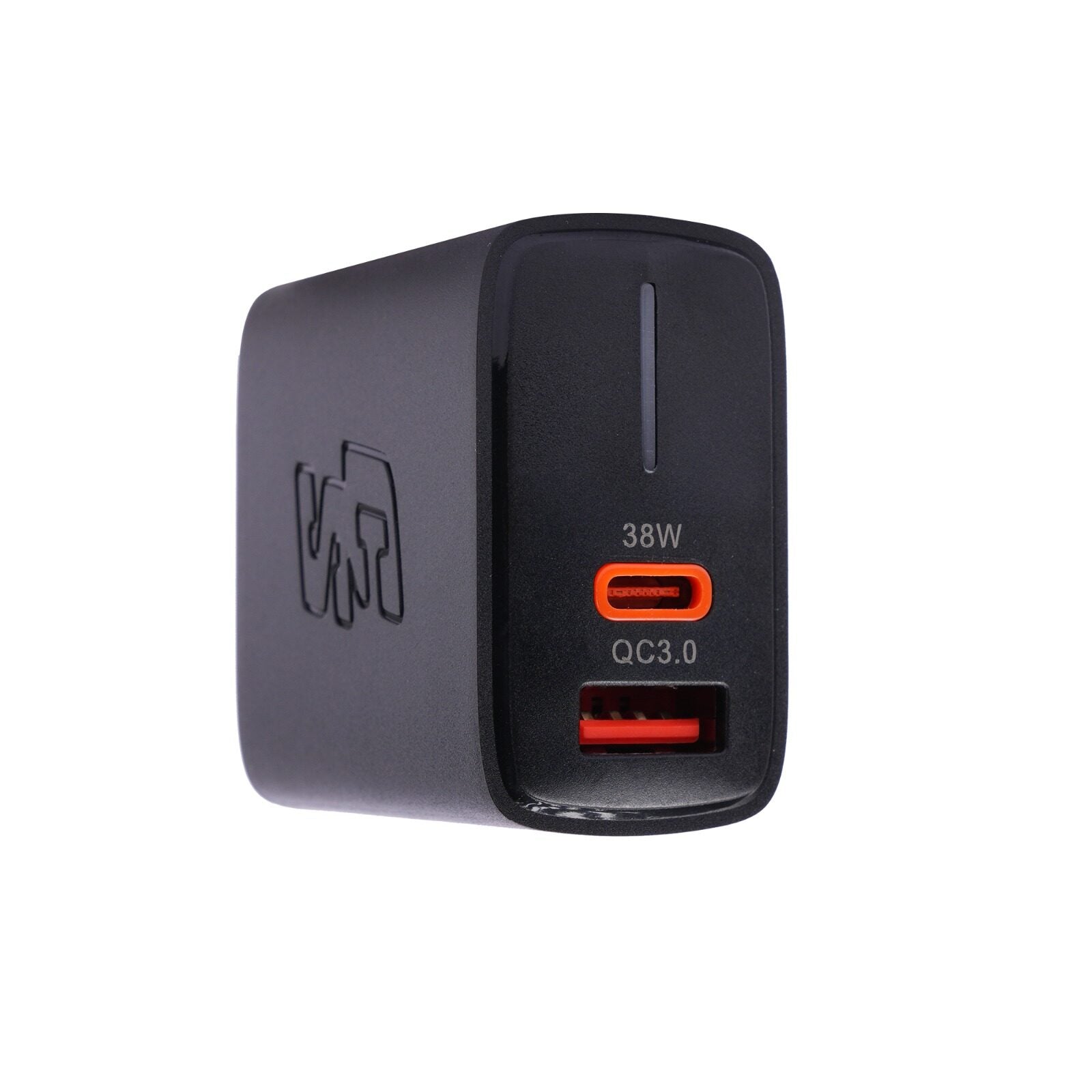 CARGADOR TURBO PRO 38W PD+QC 1 TYPE-C 1 USB-A CYBERSHOP NEGR