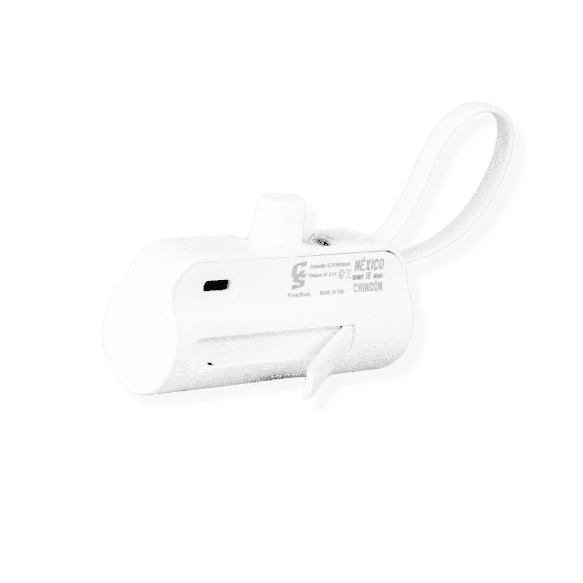 POWERBANK COMPACT 5,000 IP & CABLE TC BLANCO MQ-P121IP